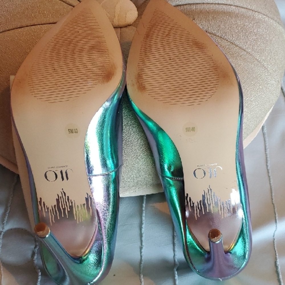 Jennifer Lopez Irridescent Stiletto Heels - Picture 9 of 11